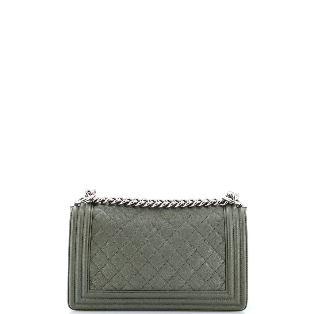 Boy Flap Bag Quilted Caviar Old Medium