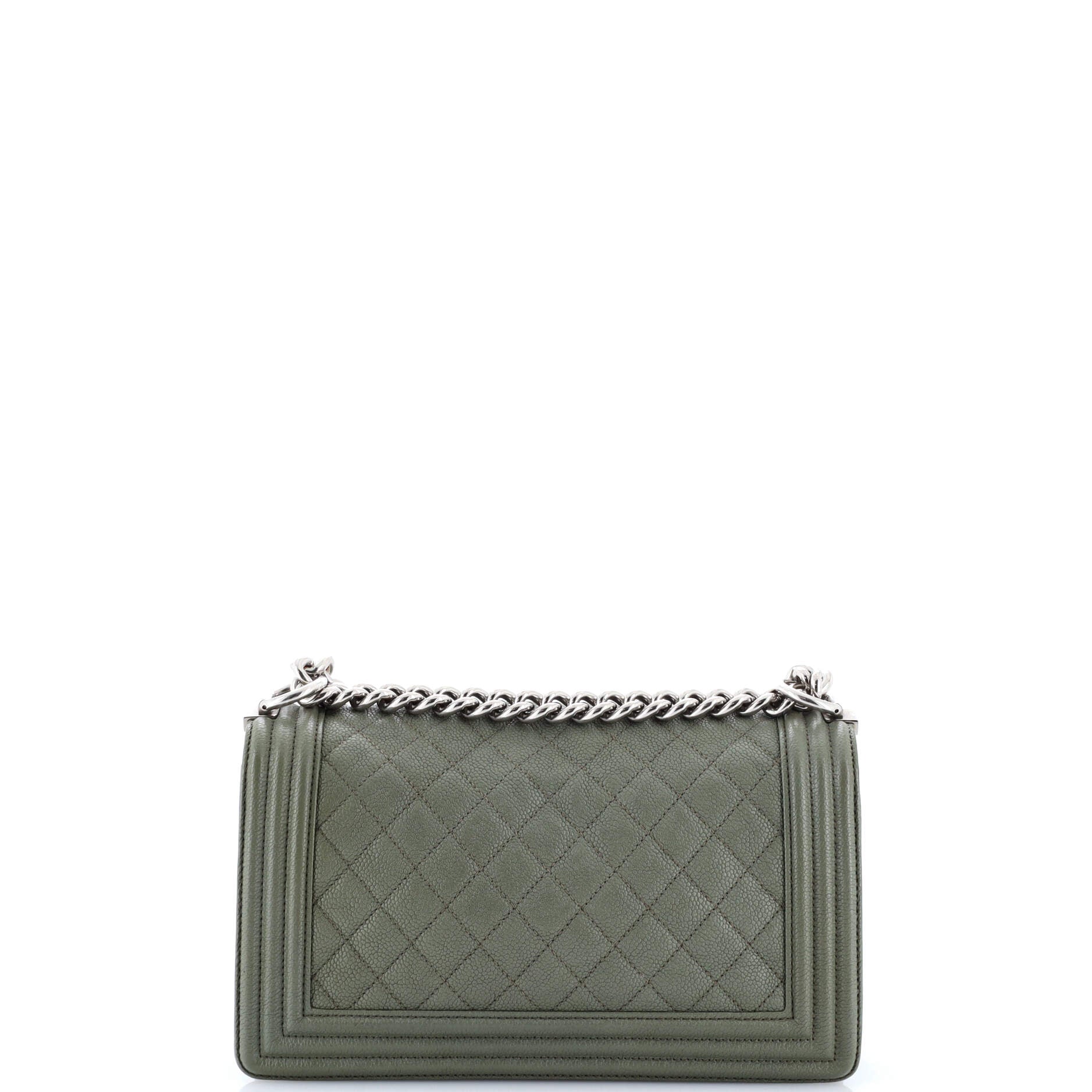 Boy Flap Bag Quilted Caviar Old Medium