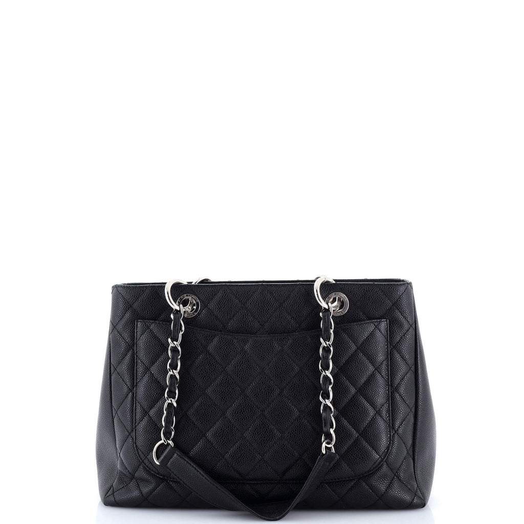 Grand Shopping Tote Quilted Caviar