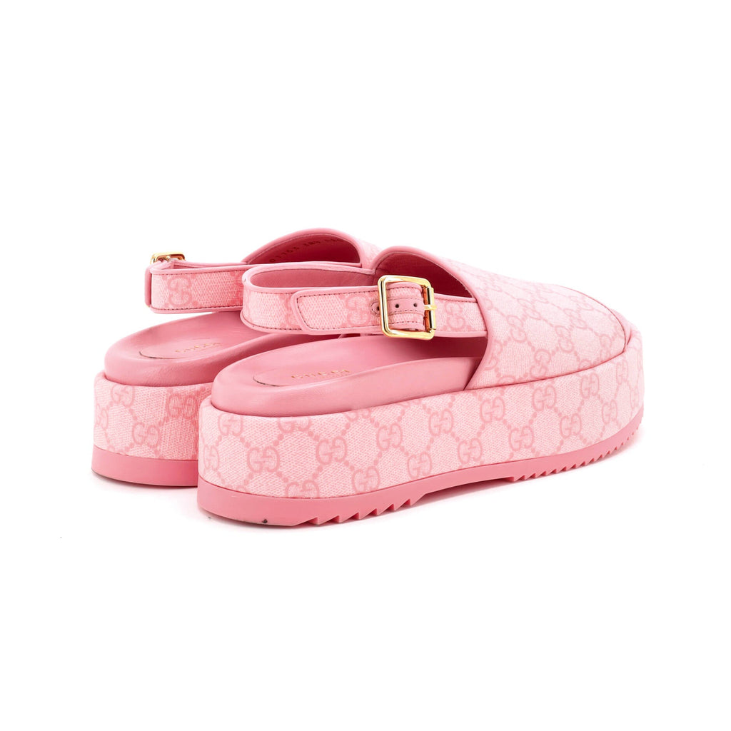 Women's Angelina Platform Slingback Sandals GG Coated Canvas