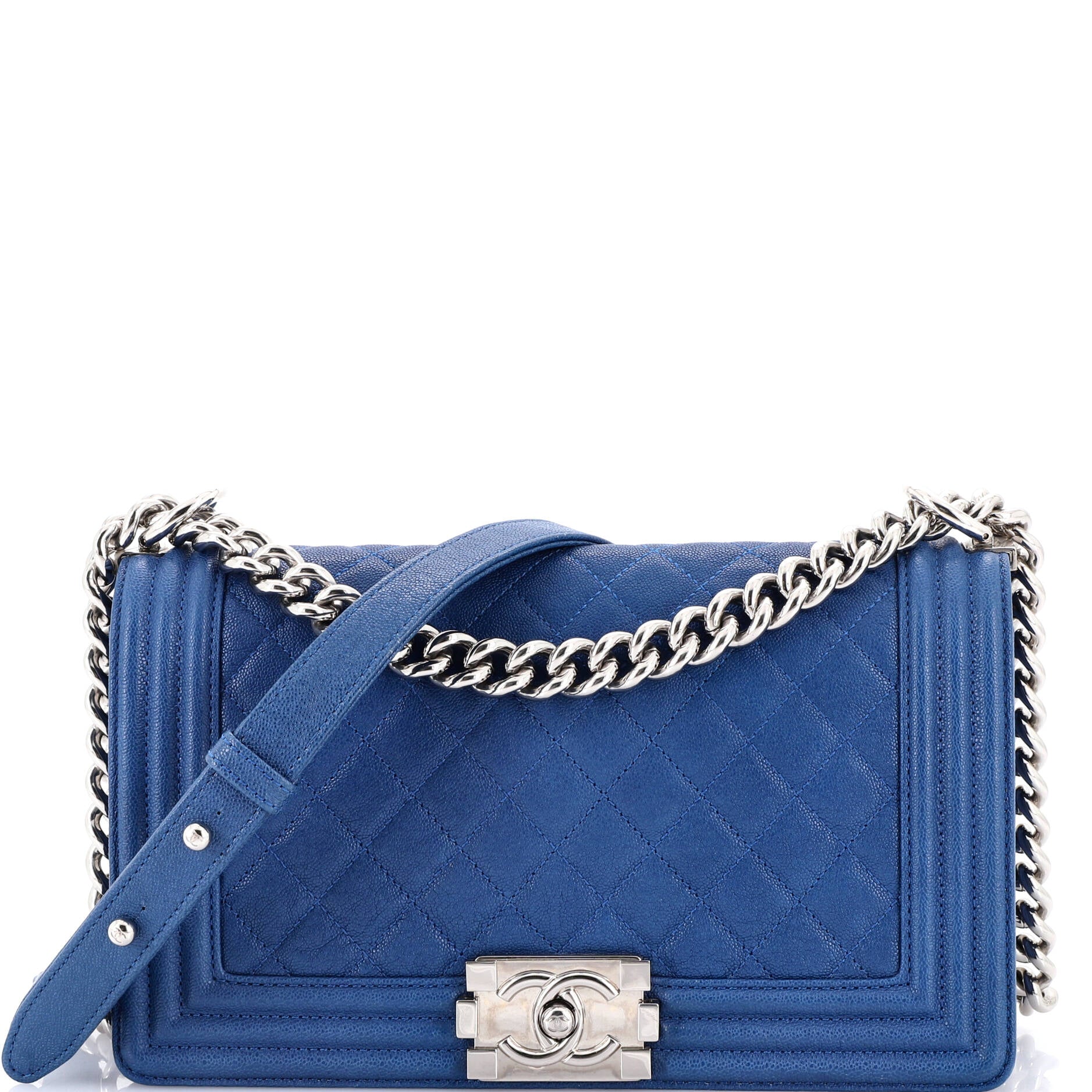 Boy Flap Bag Quilted Caviar Old Medium