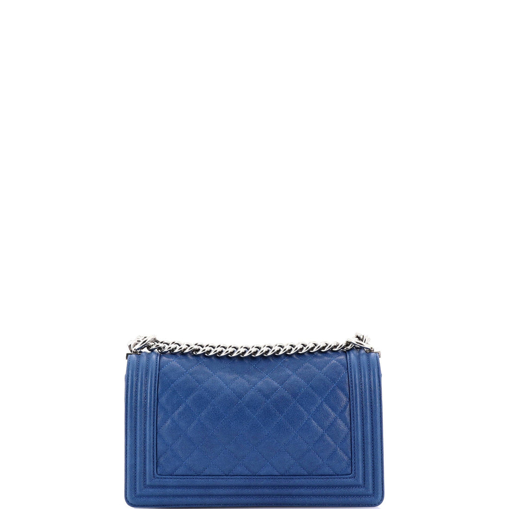 Boy Flap Bag Quilted Caviar Old Medium