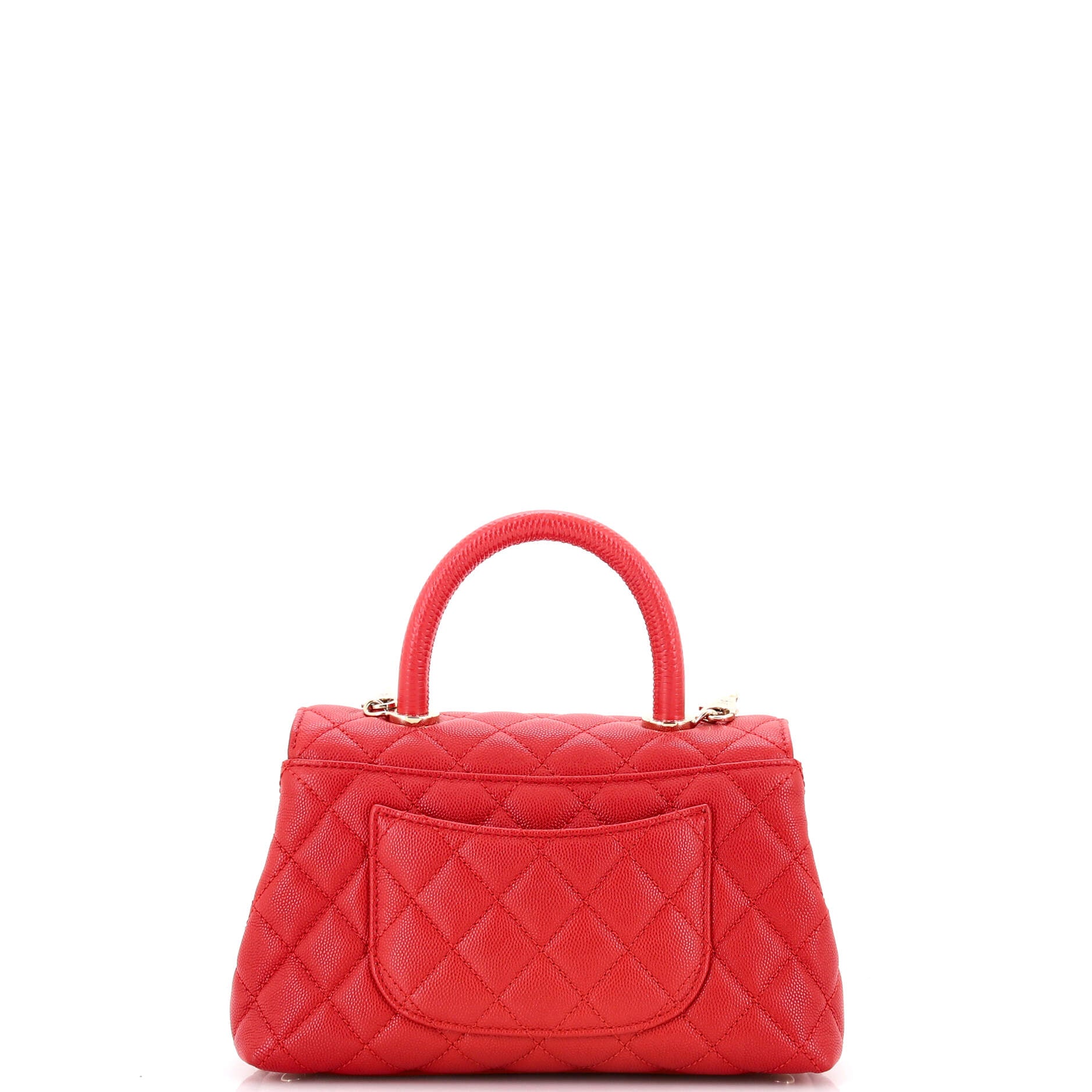 Coco Top Handle Bag Quilted Caviar Mini
