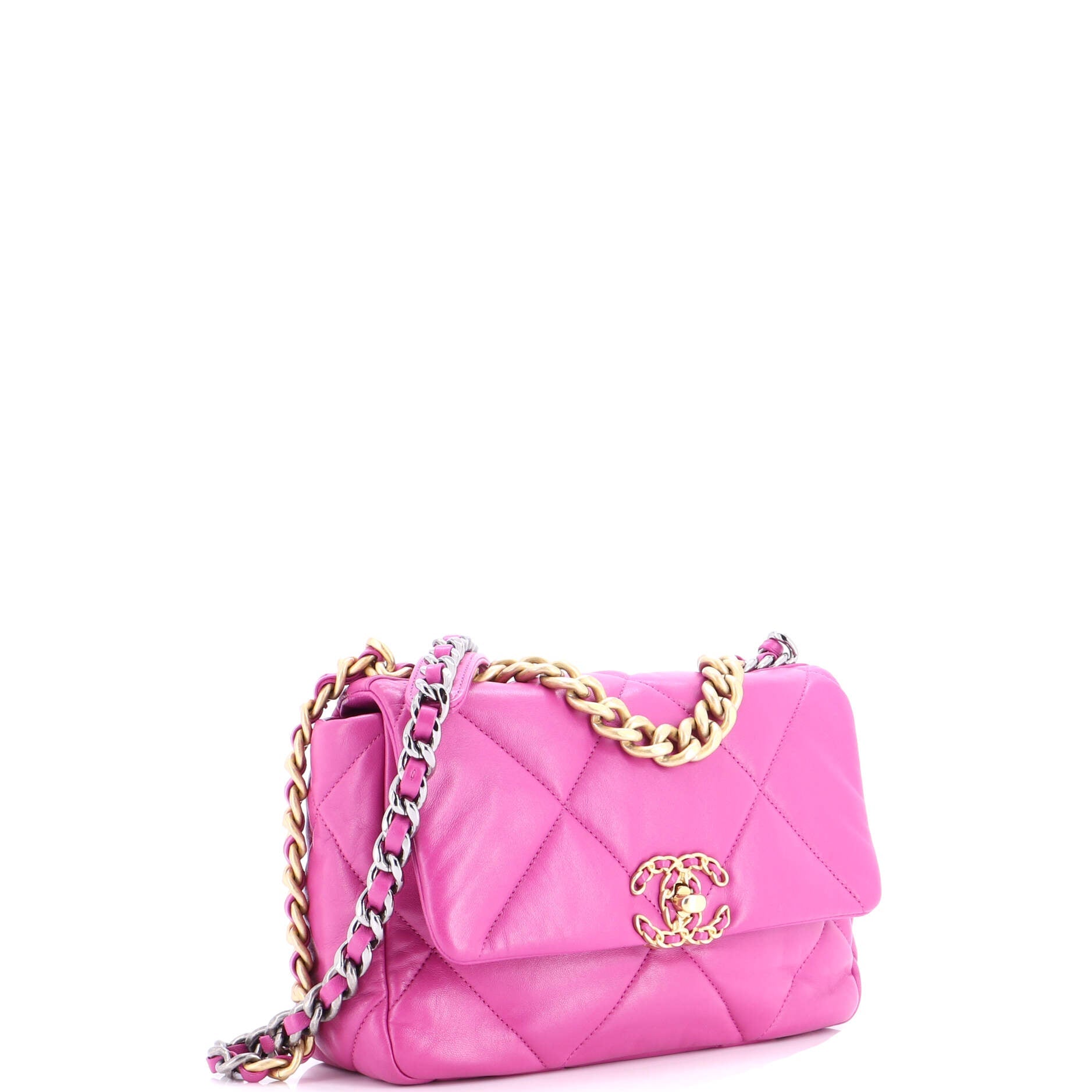 19 Flap Bag Quilted Leather Medium