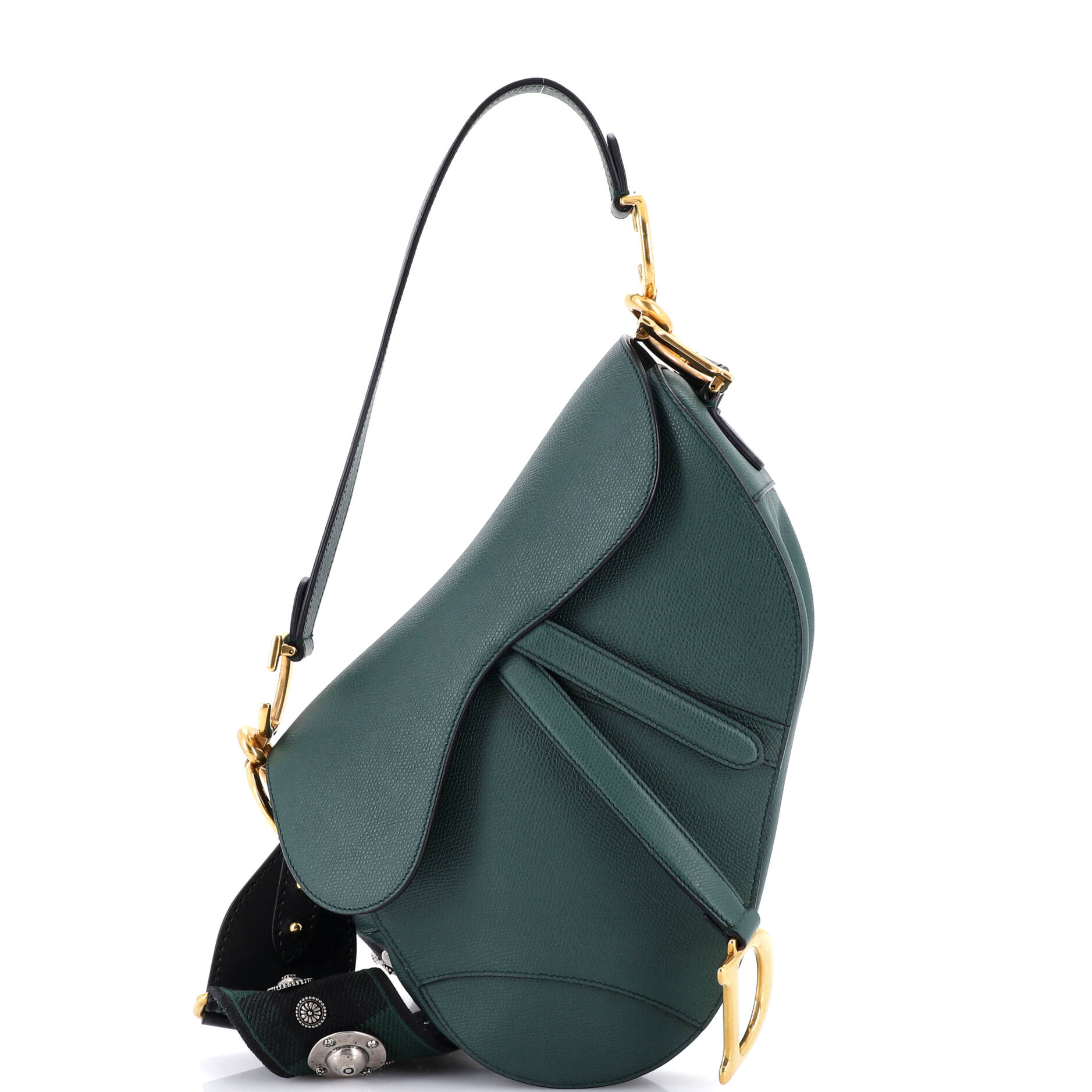 Saddle Handbag with Strap Leather Medium
