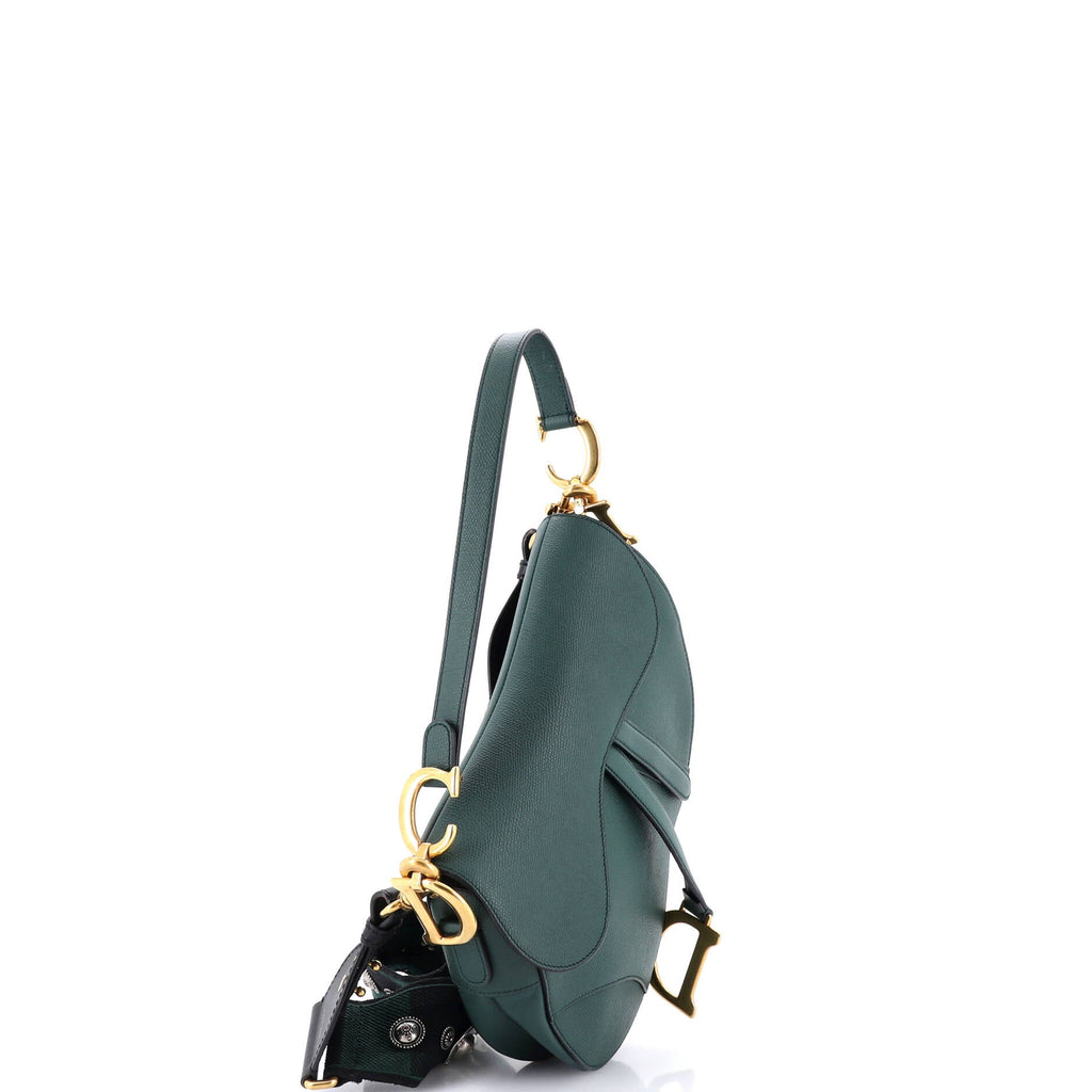 Saddle Handbag with Strap Leather Medium