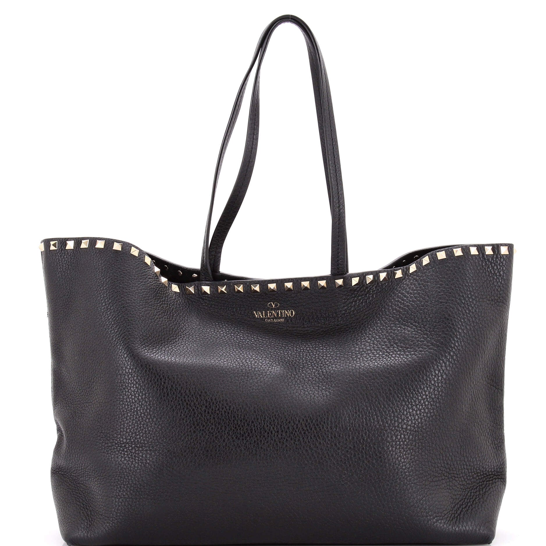 Rockstud Shopper Tote Leather Large