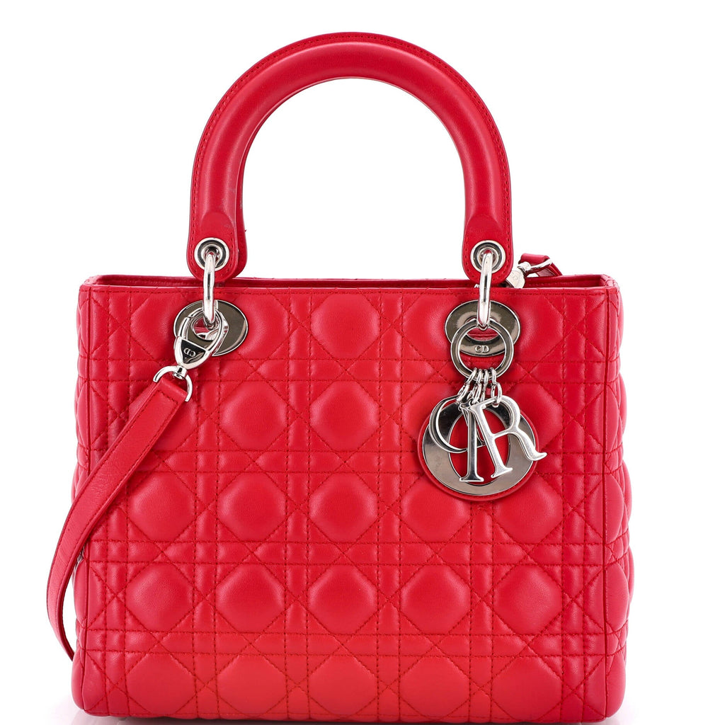 Lady Dior Bag Cannage Quilt Lambskin Medium