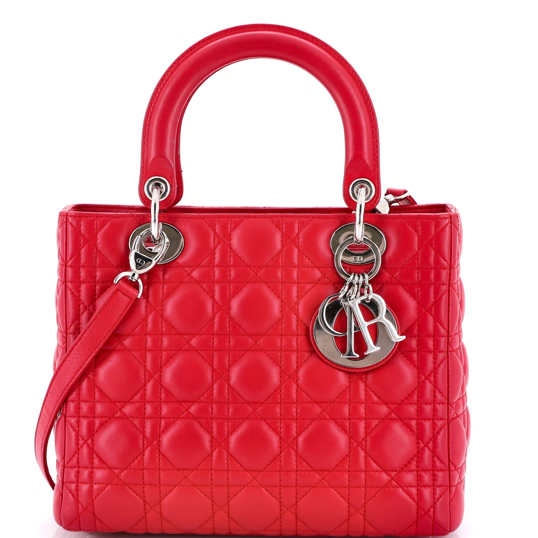 Lady Dior Bag Cannage Quilt Lambskin Medium