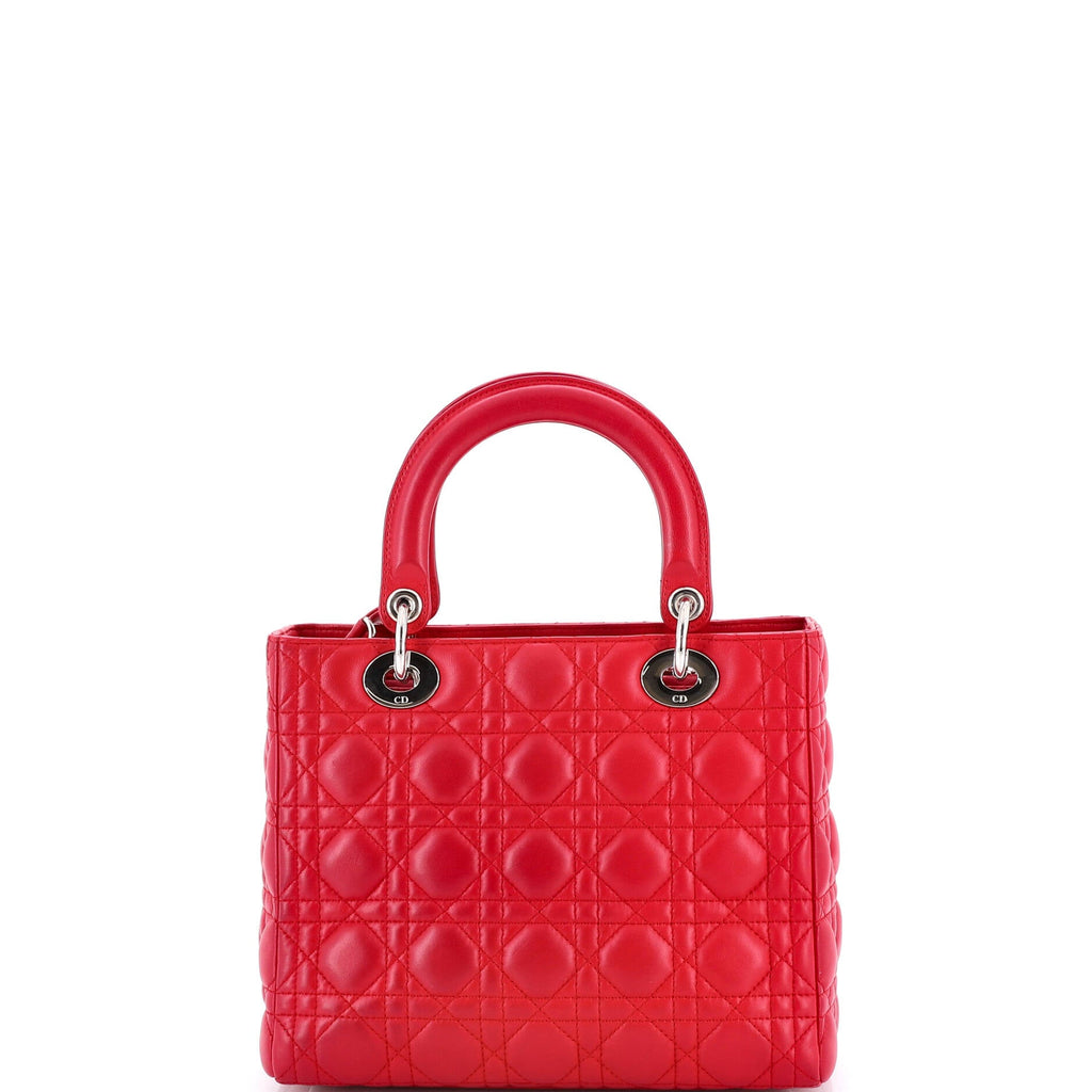 Lady Dior Bag Cannage Quilt Lambskin Medium