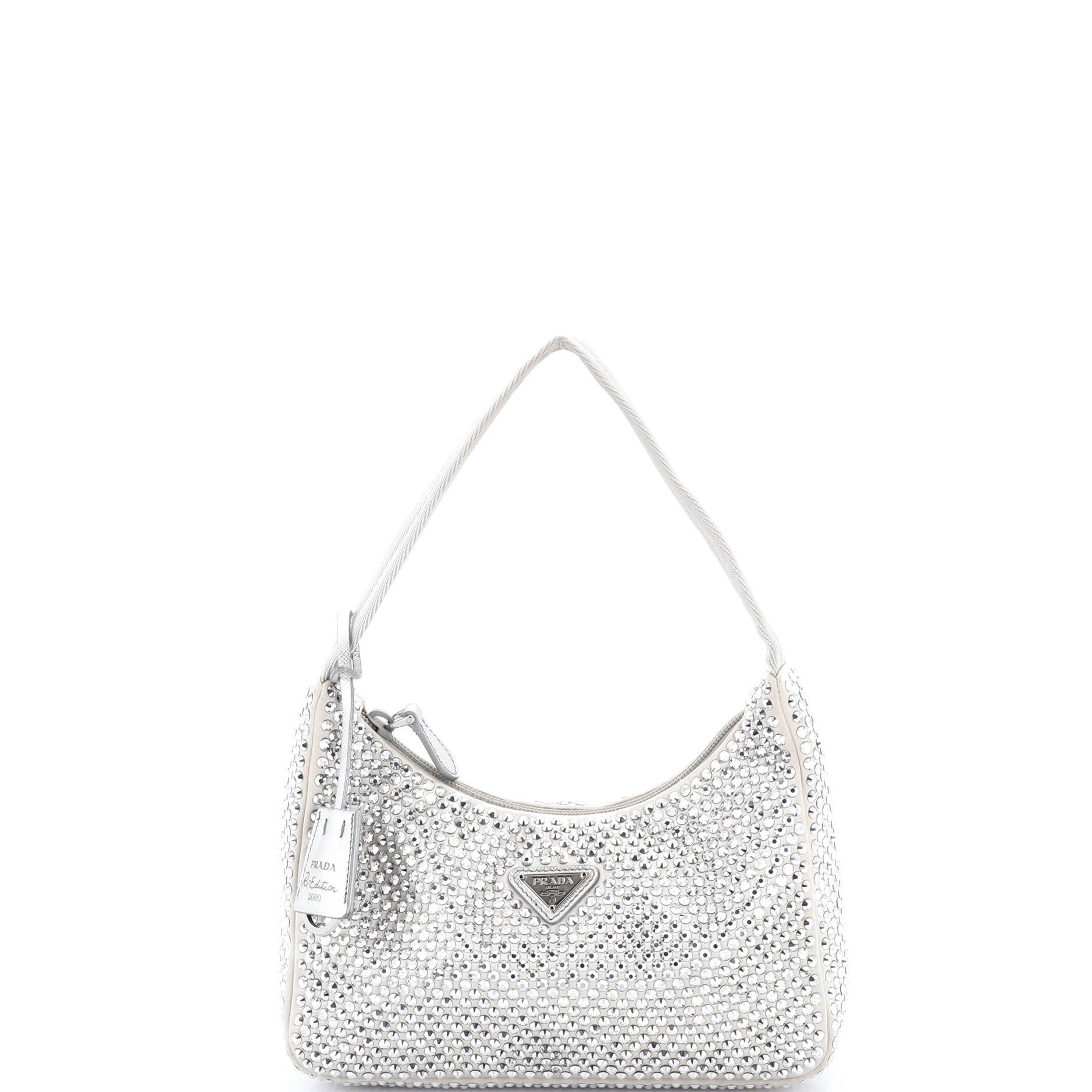 Re-Edition 2000 Hobo Crystal Embellished Satin Mini