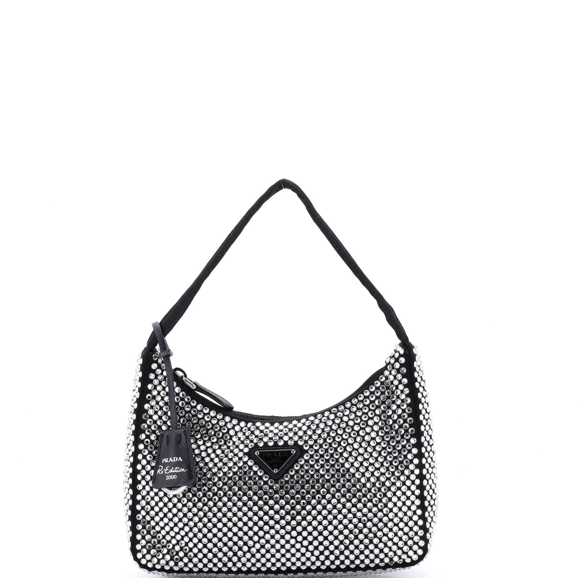Re-Edition 2000 Hobo Crystal Embellished Satin Mini
