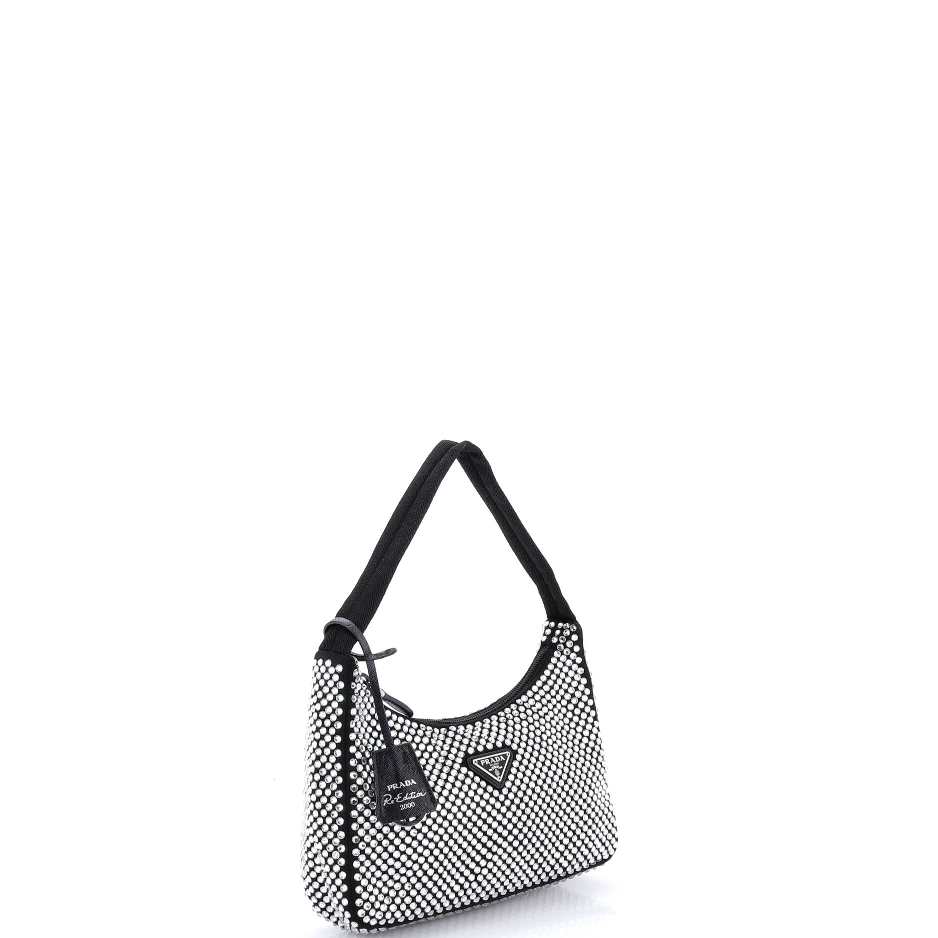 Re-Edition 2000 Hobo Crystal Embellished Satin Mini