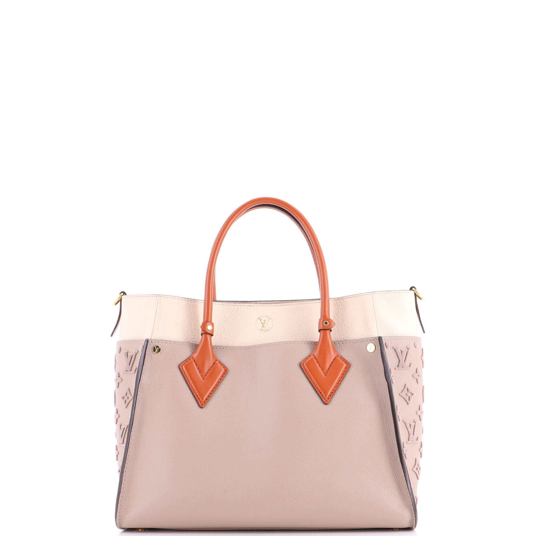On My Side Tote Monogram Tuffetage Leather MM