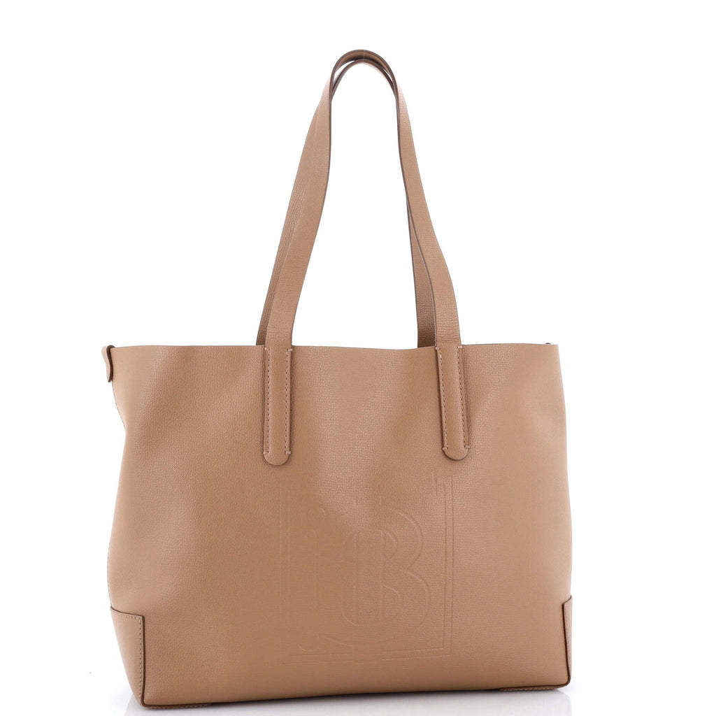 TB Logo Tote Leather Medium