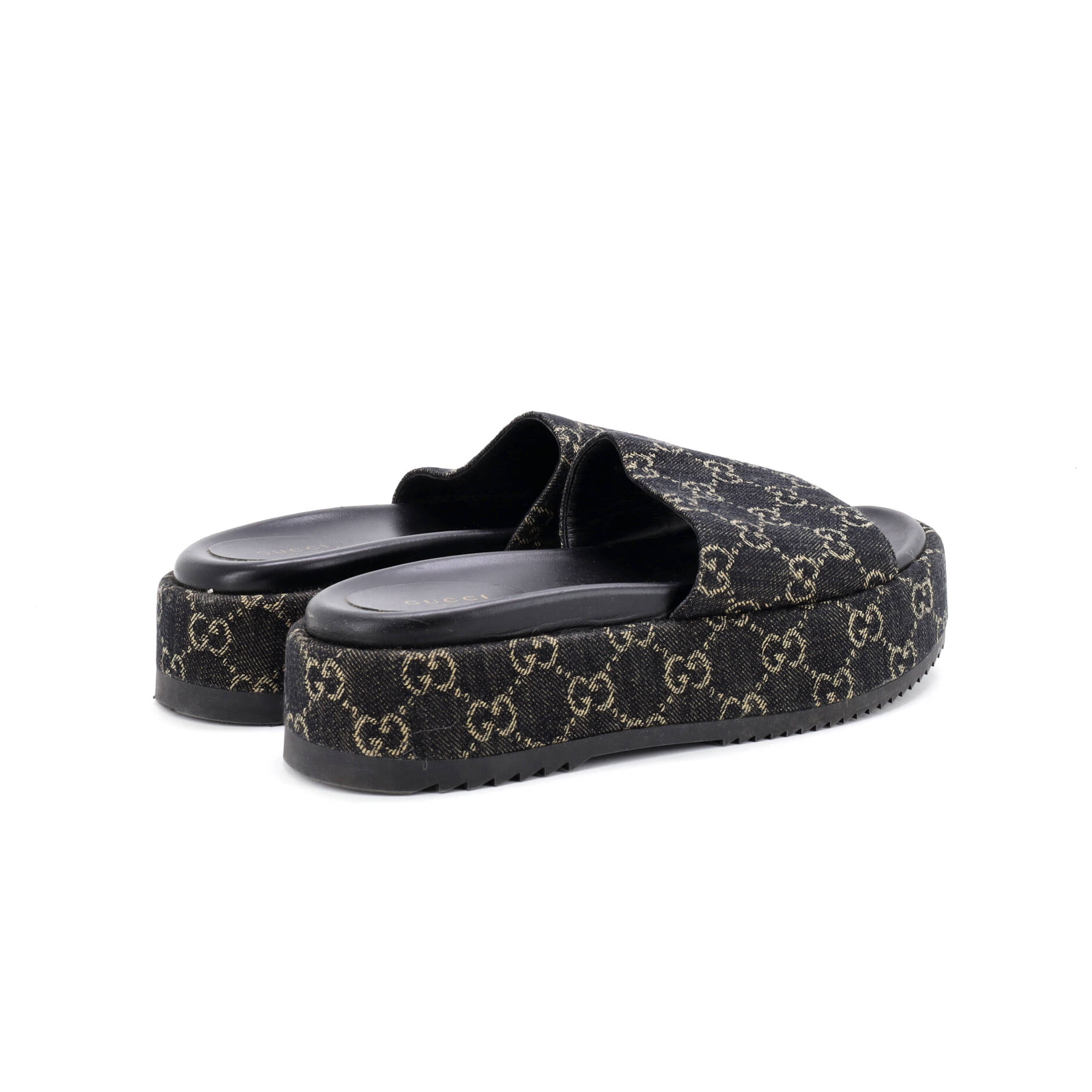 Women's Angelina Platform Slide Sandals GG Denim