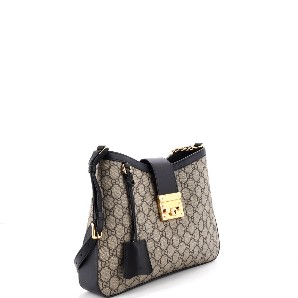 Padlock Chain Shoulder Bag GG Coated Canvas with Leather Medium