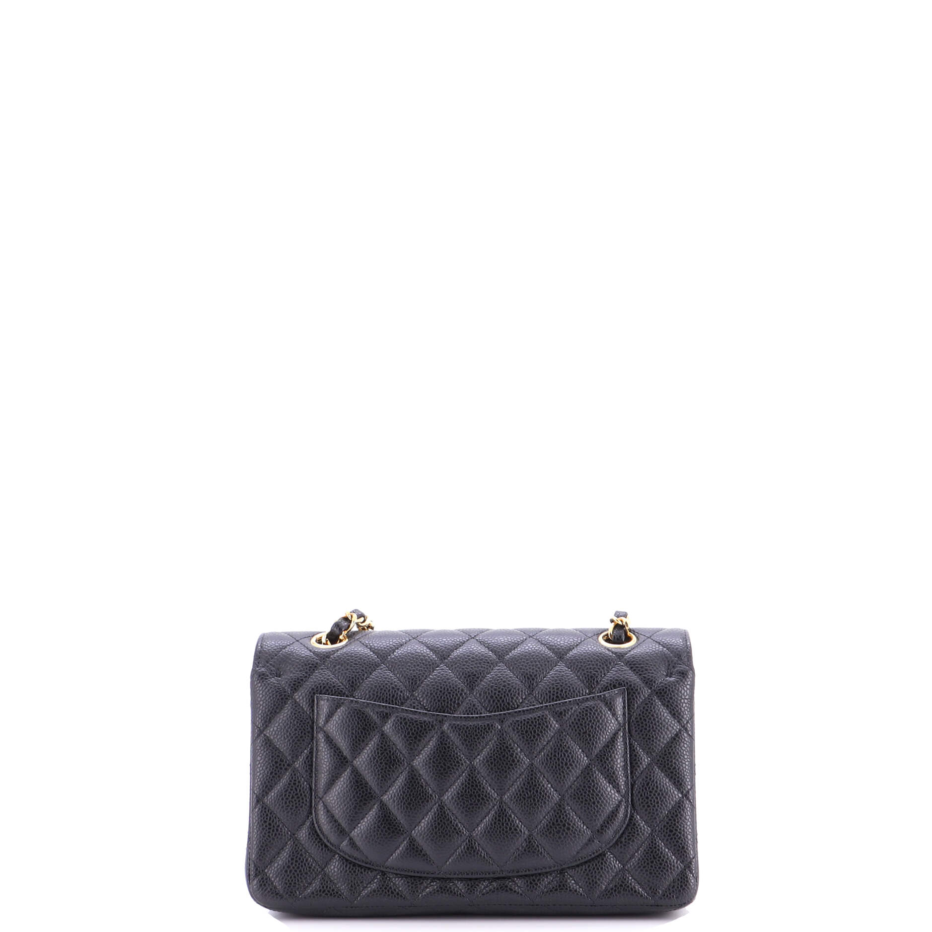 Classic Double Flap Bag Quilted Caviar Small