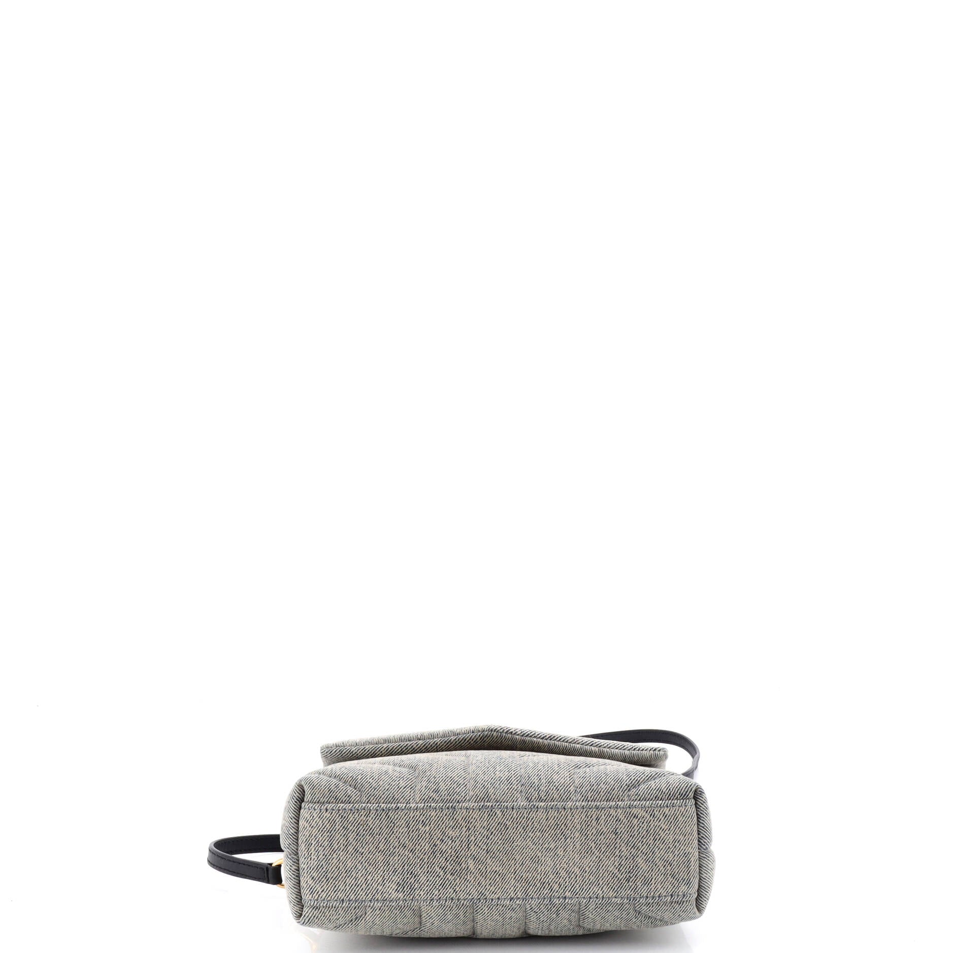 Loulou Shoulder Bag Matelasse Chevron Denim Toy