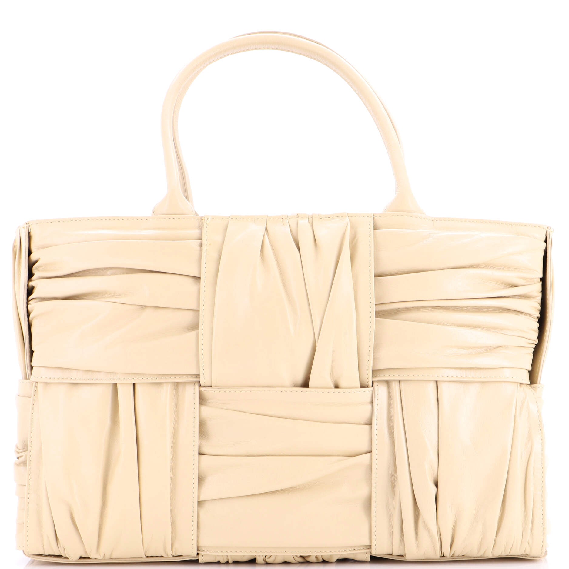 Arco Tote Maxi Intrecciato Plisse Leather Medium