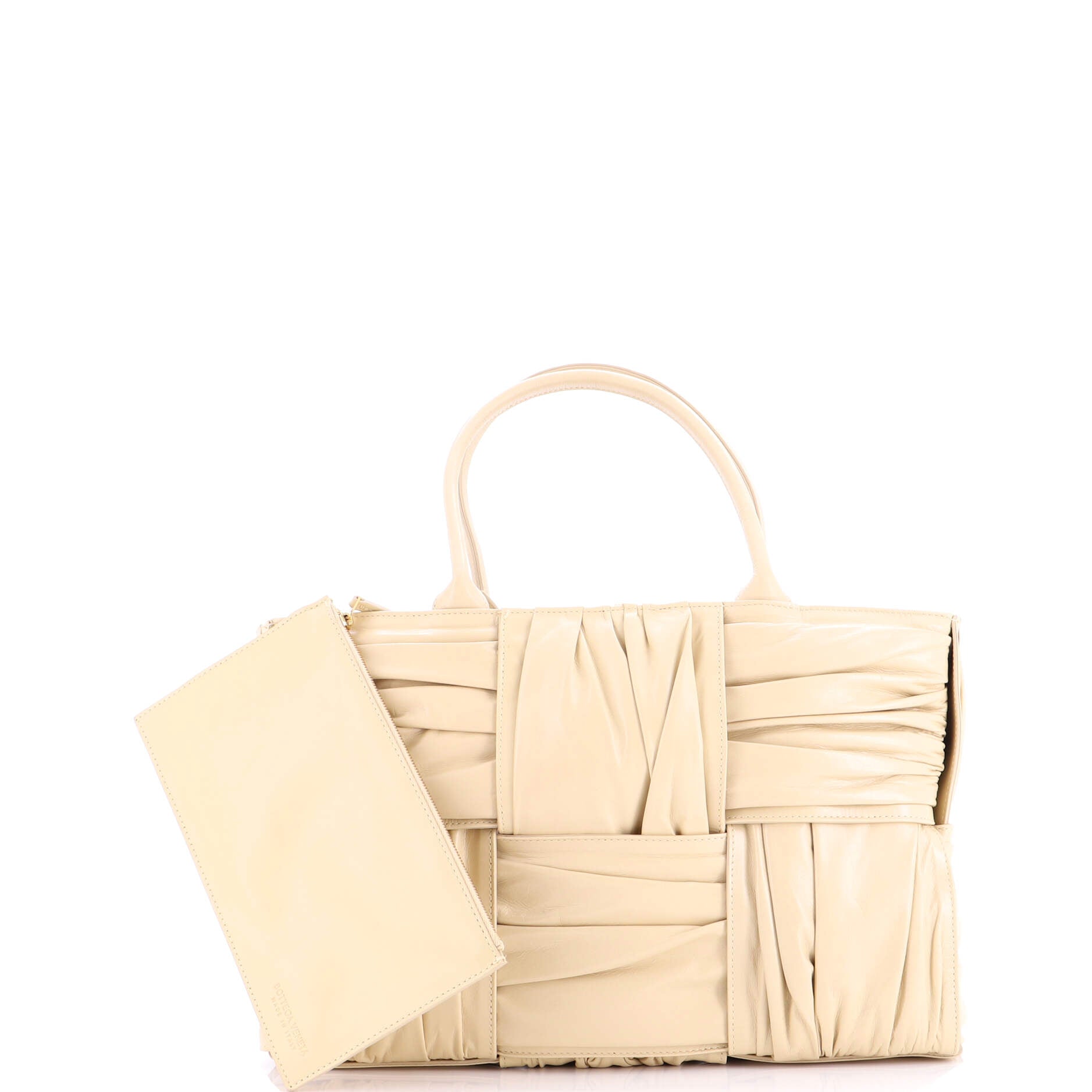 Arco Tote Maxi Intrecciato Plisse Leather Medium