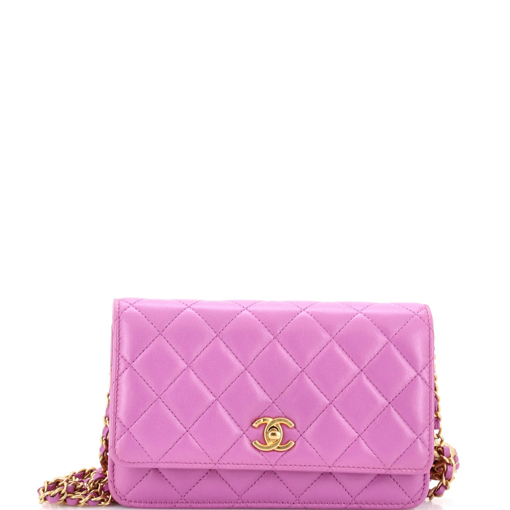 Pearl Crush Wallet on Chain Quilted Lambskin