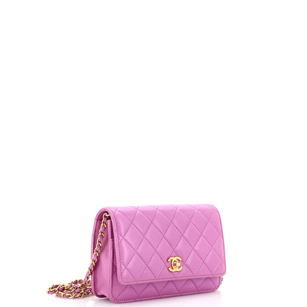 Pearl Crush Wallet on Chain Quilted Lambskin