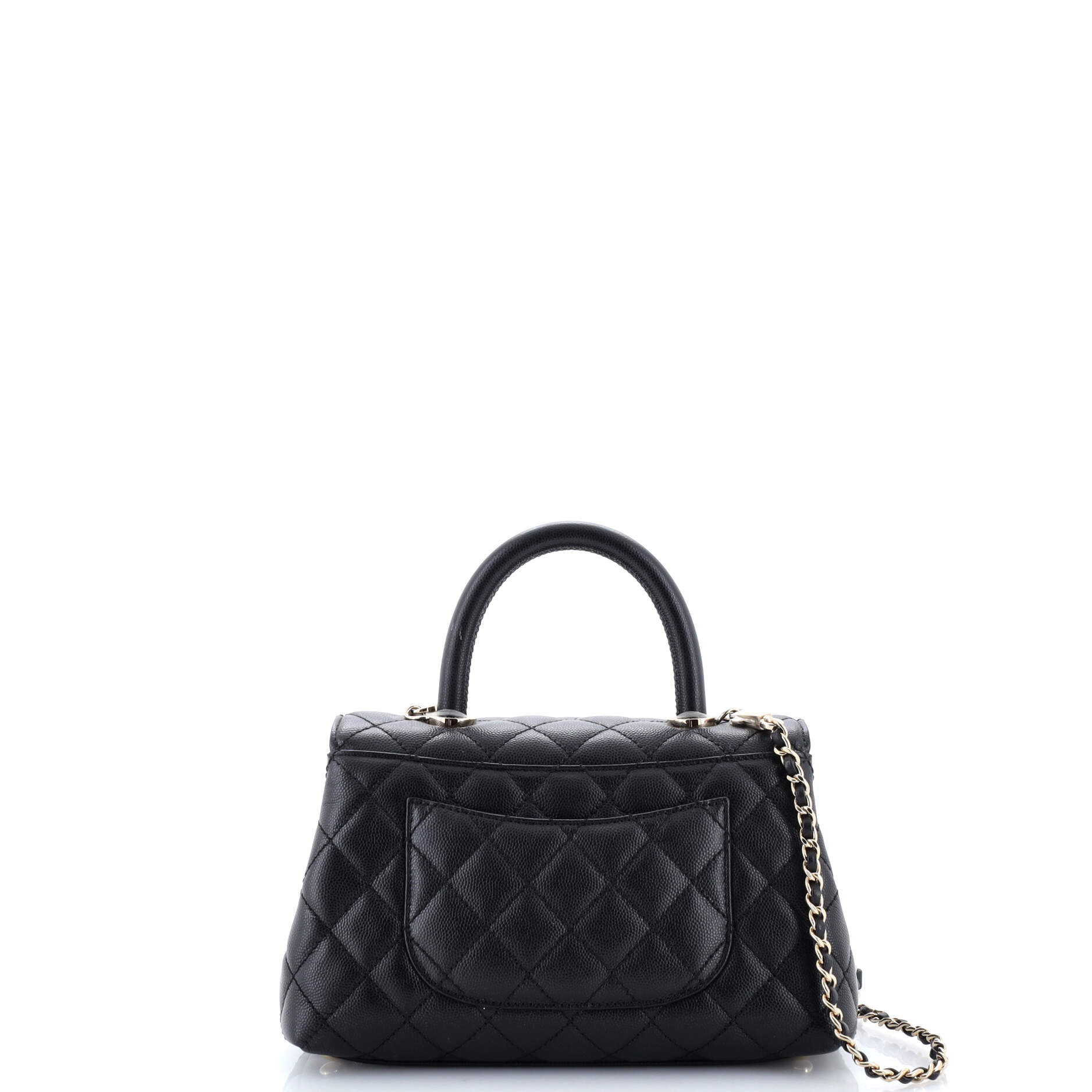 Coco Top Handle Bag Quilted Caviar Mini