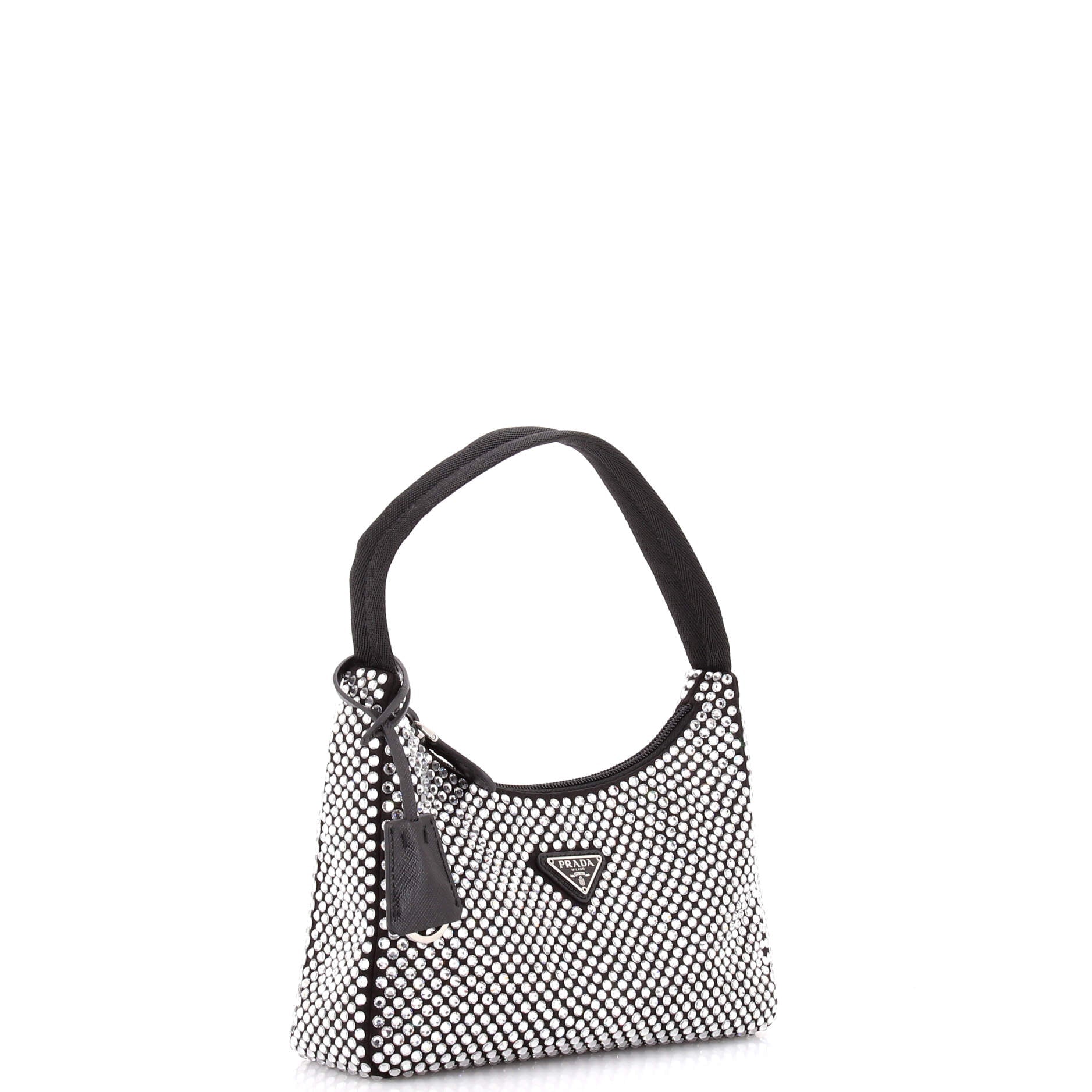 Re-Edition 2000 Hobo Crystal Embellished Satin Mini