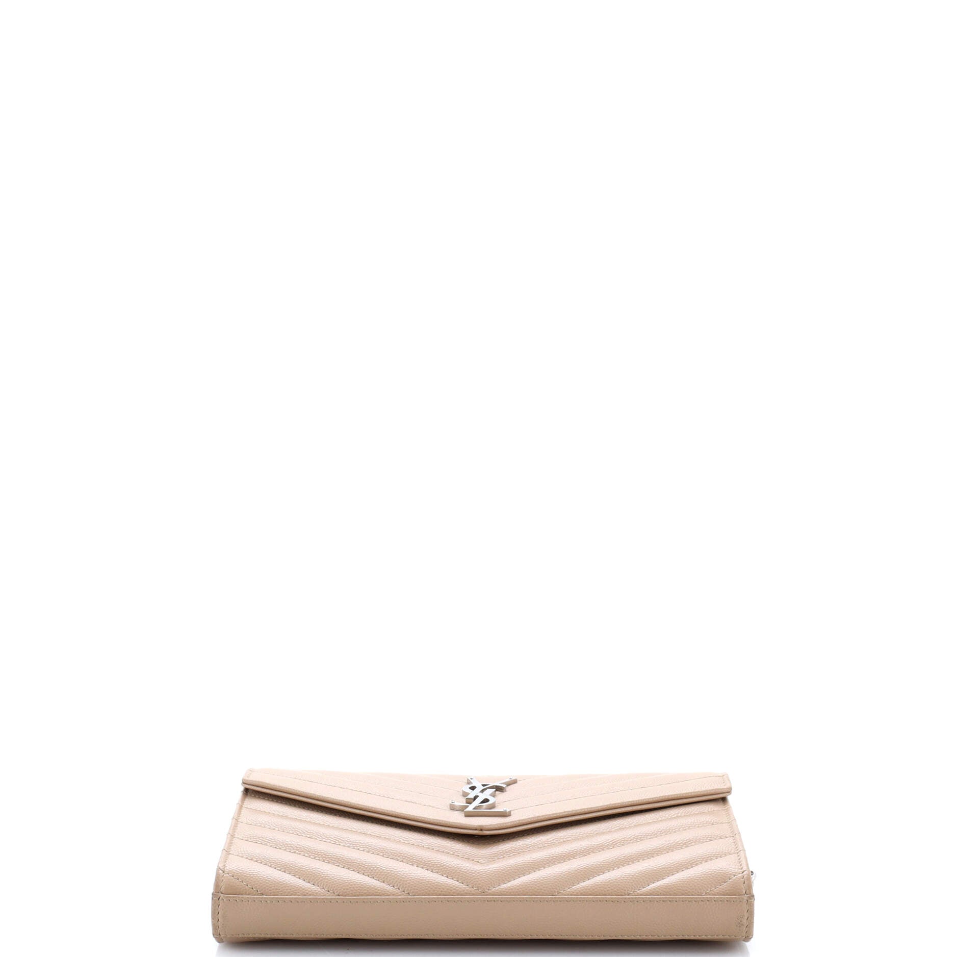 Classic Monogram Wallet on Chain Matelasse Chevron Leather Medium