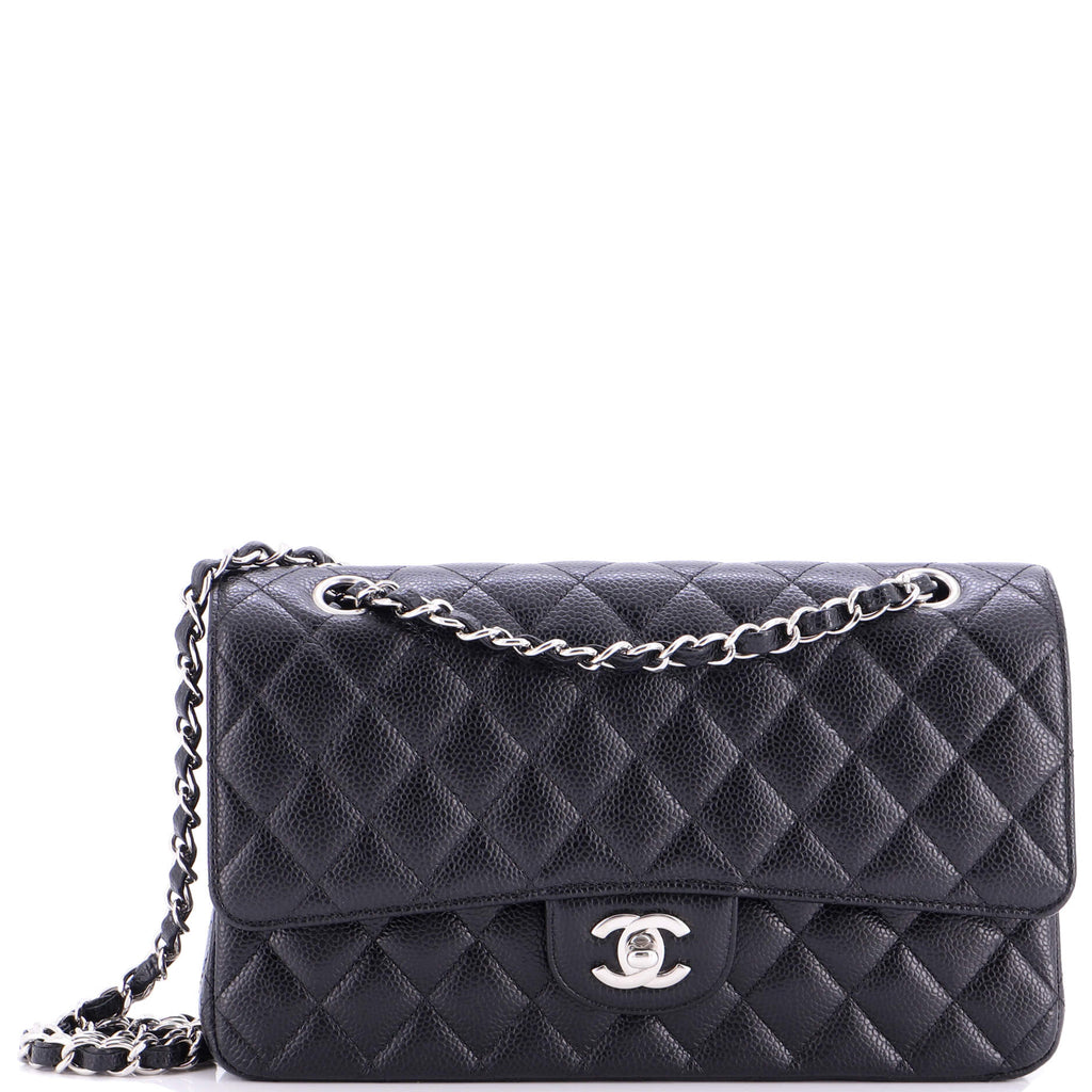 Classic Double Flap Bag Quilted Caviar Medium