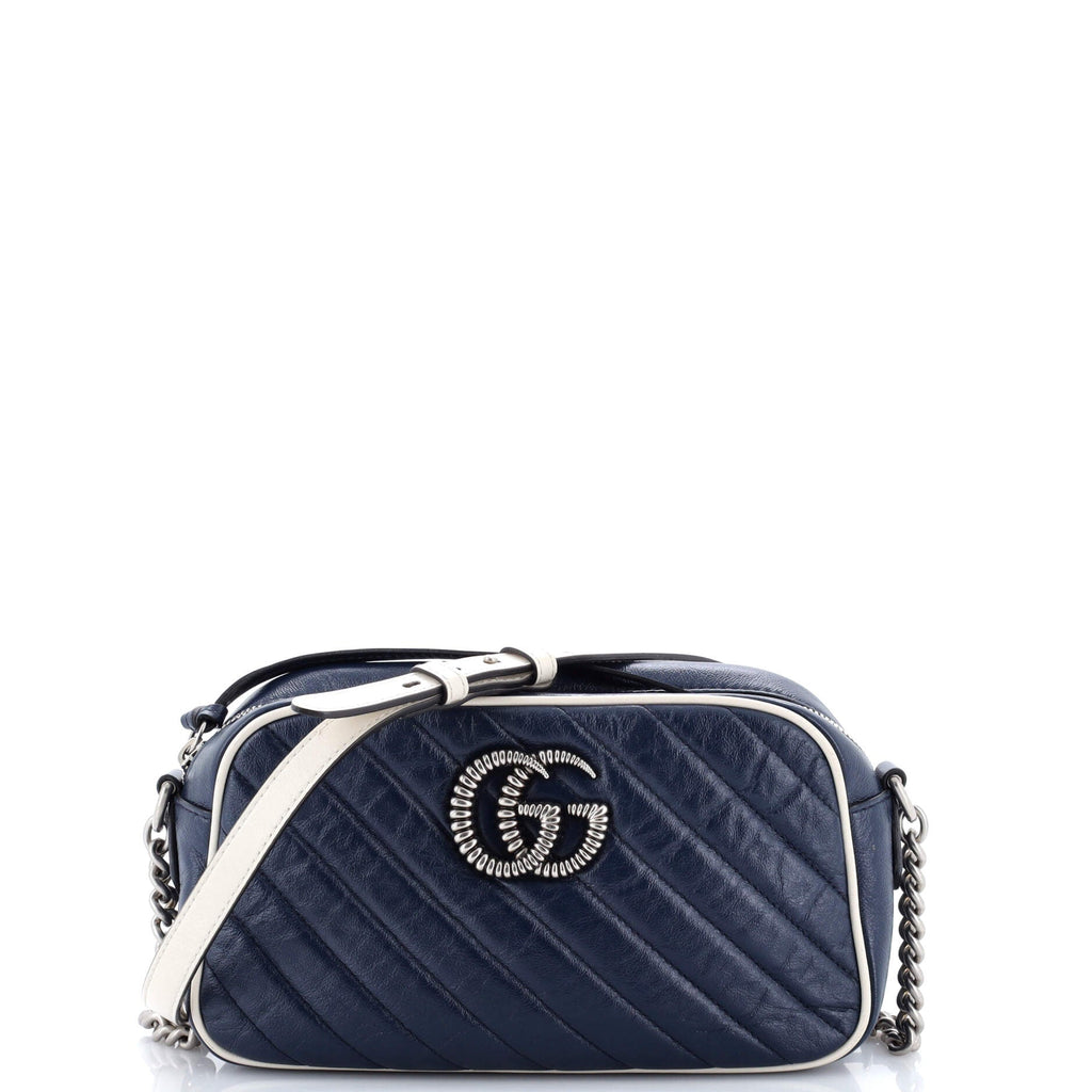 GG Marmont Shoulder Bag Diagonal Quilted Leather Small