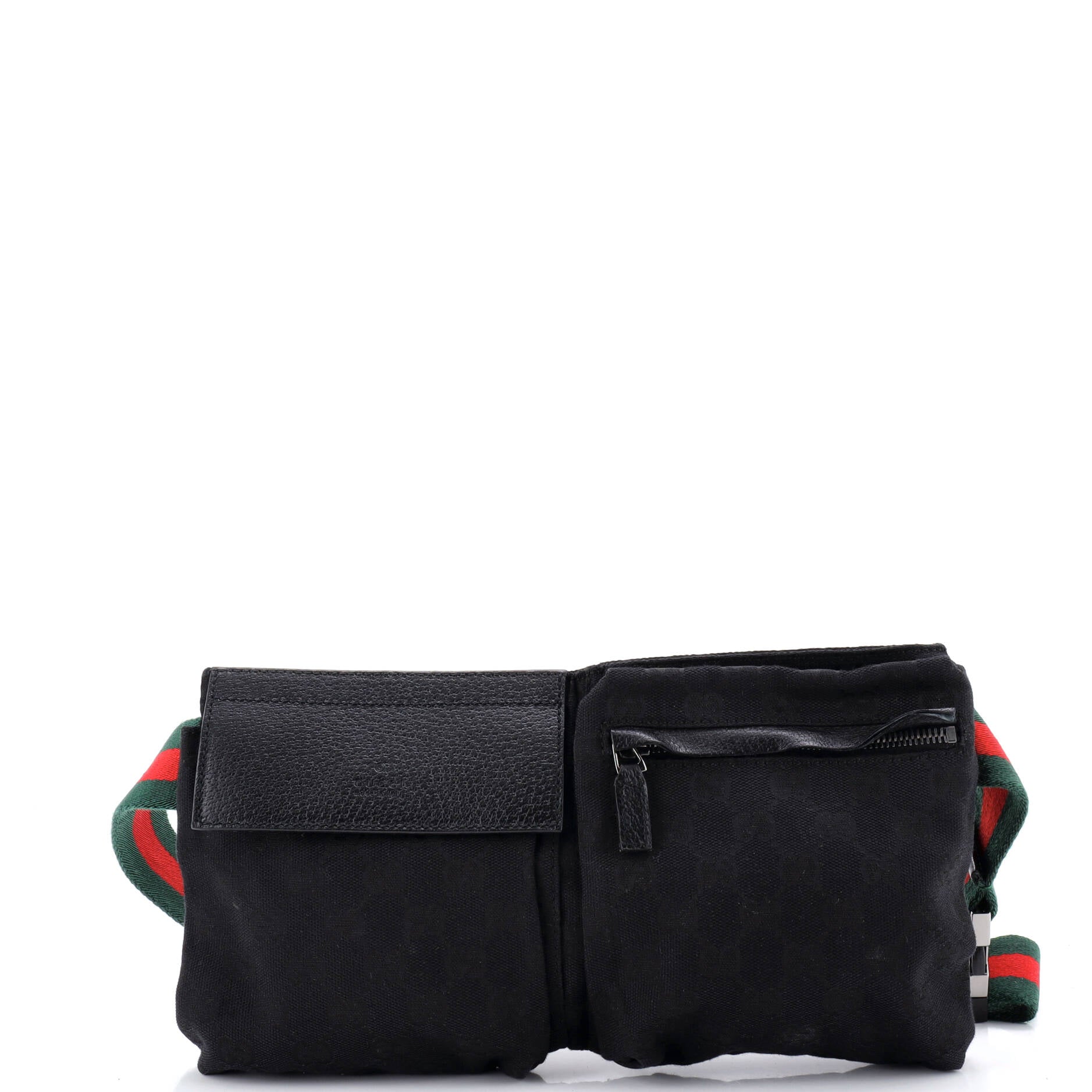 Vintage Double Belt Bag GG Canvas with Leather