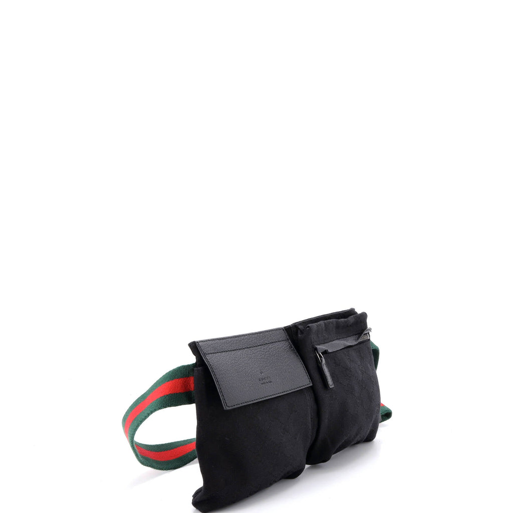 Vintage Double Belt Bag GG Canvas with Leather