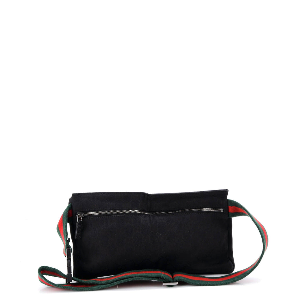 Vintage Double Belt Bag GG Canvas with Leather
