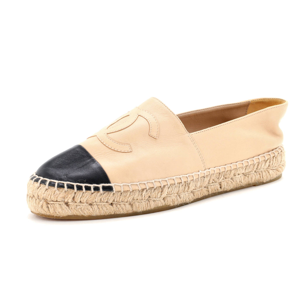 Women's CC Cap Toe Espadrilles Leather