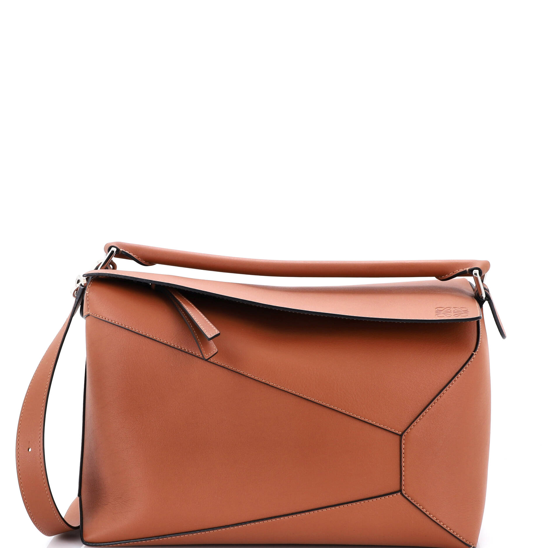 Puzzle Edge Bag Leather Large