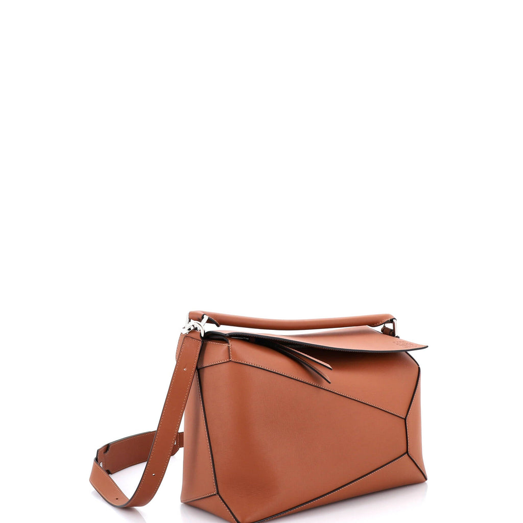 Puzzle Edge Bag Leather Large