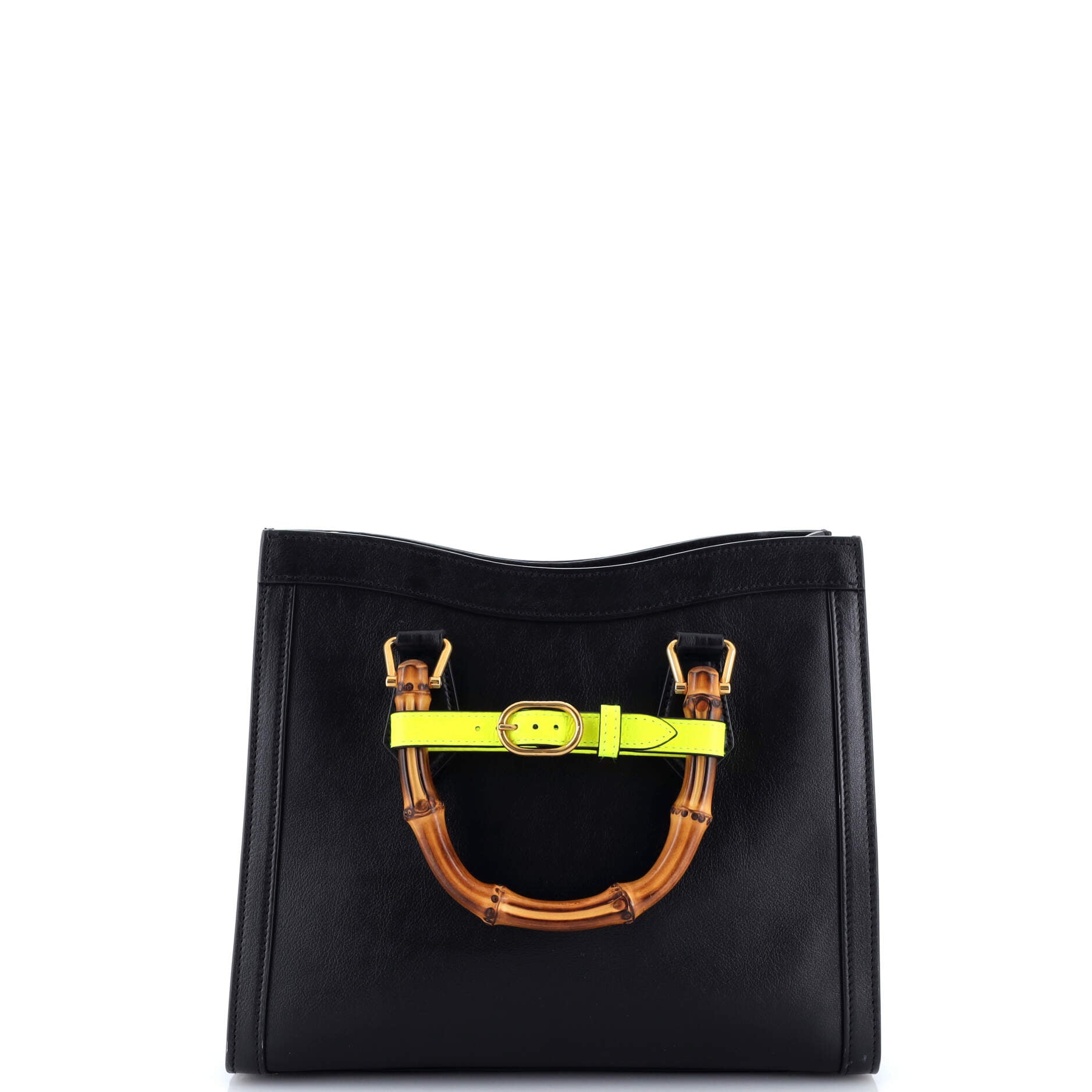 Diana NM Bamboo Handle Tote Leather Small