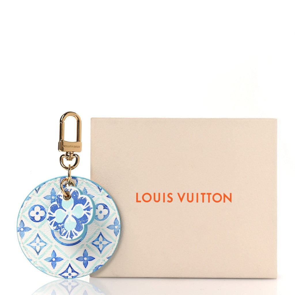 Monogram Giant By The Pool 2.0 Illustre Resort Bag Charm Key Holder Lagoon Blue