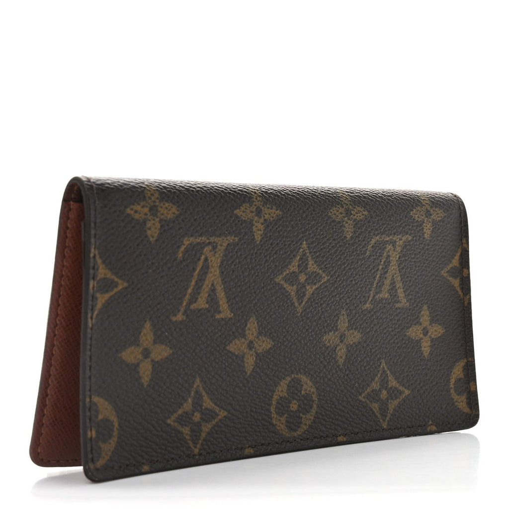 Monogram Simple Checkbook Holder Wallet Cover