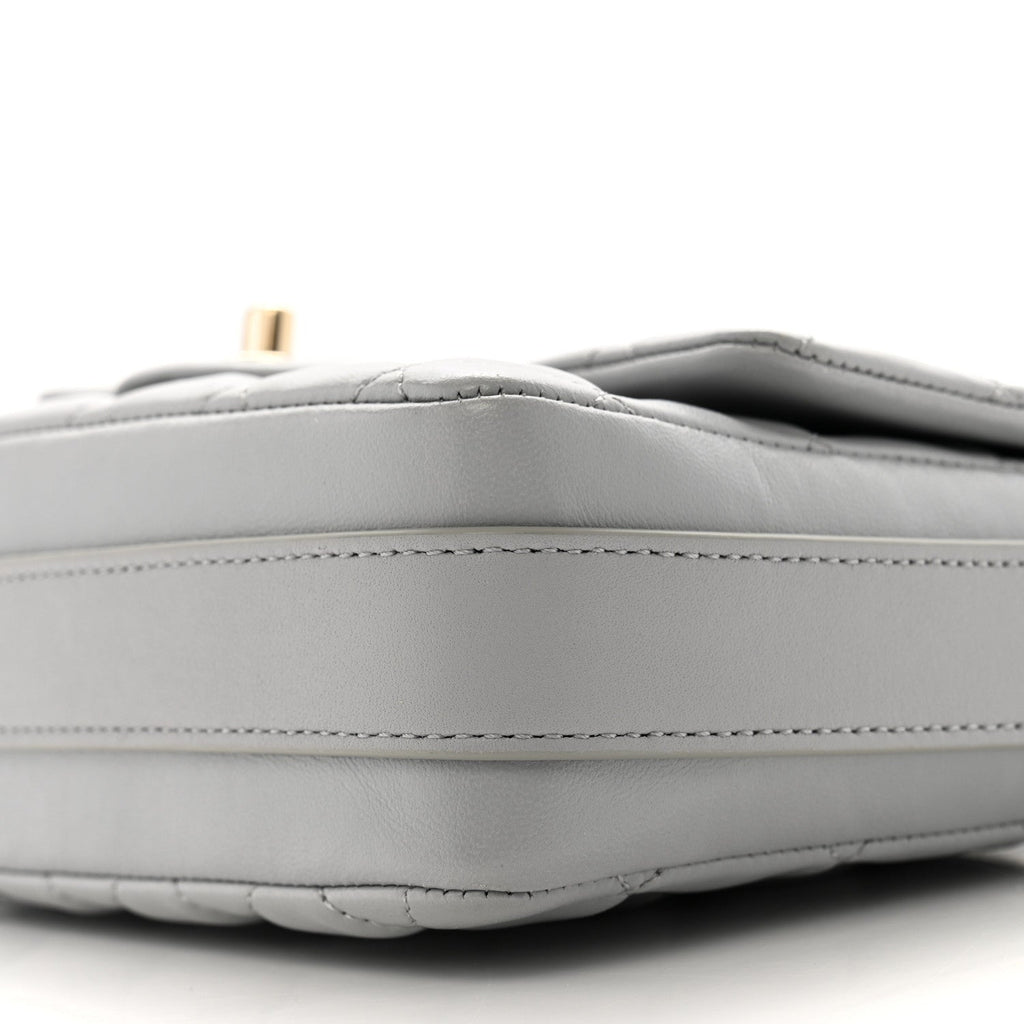 Calfskin Quilted Bolero De Chanel Flap Bag Grey