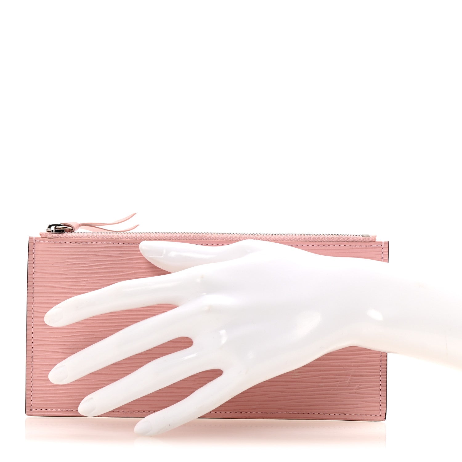 Epi Felicie Chain Wallet Zippered Insert Rose Ballerine