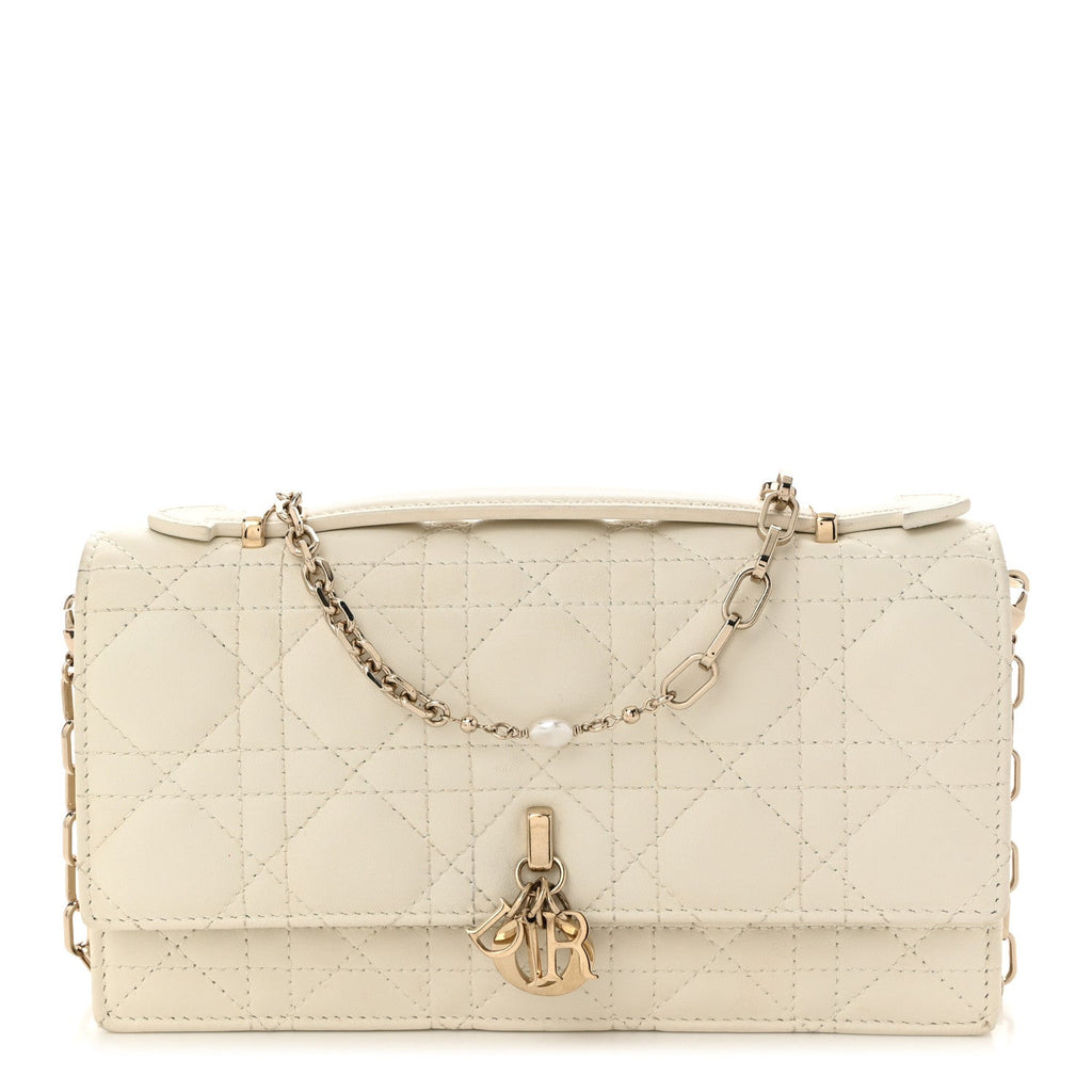 Lambskin Cannage Mini My Dior Bag Latte