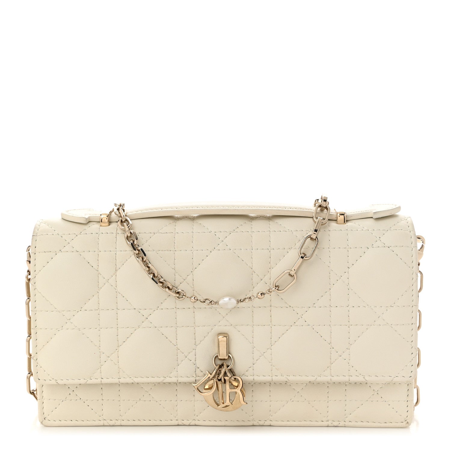 Lambskin Cannage Mini My Dior Bag Latte