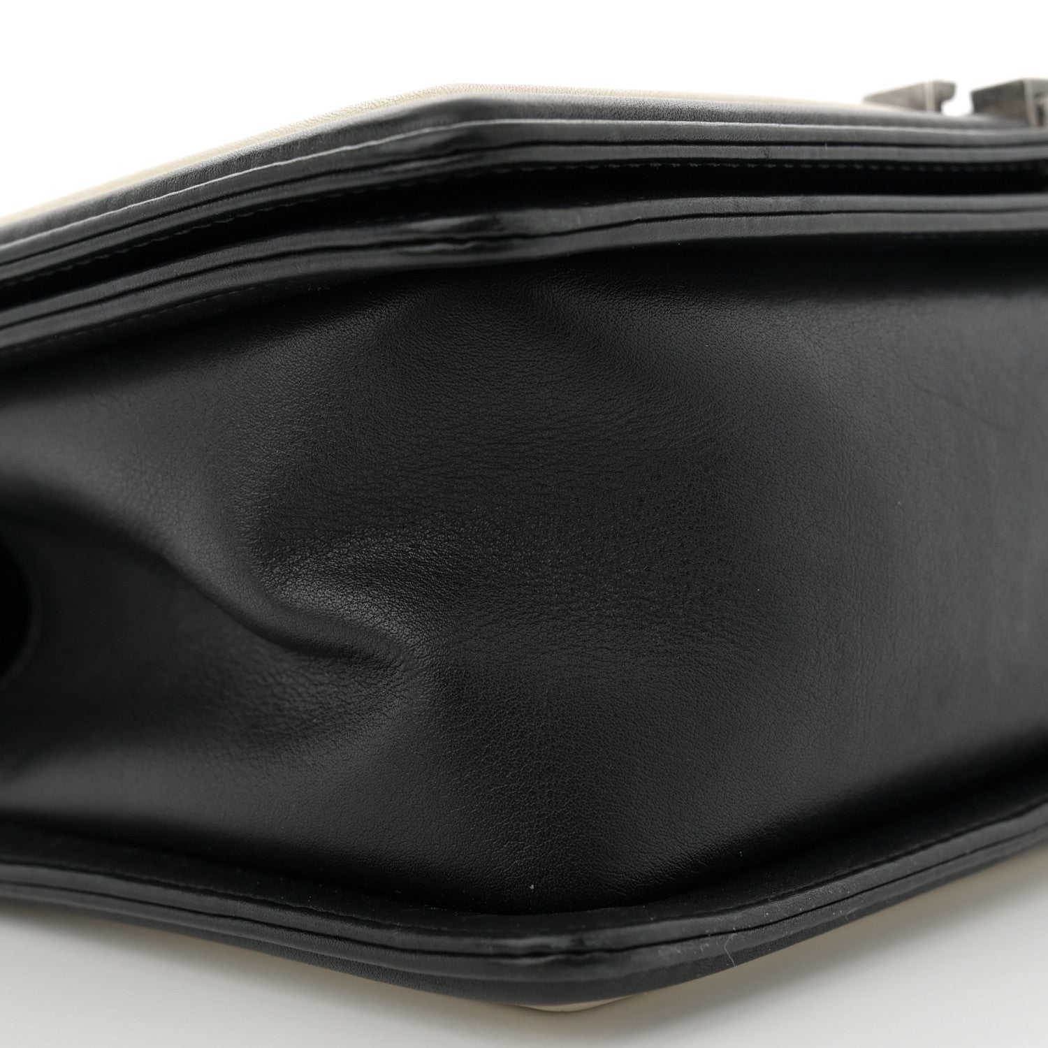 Calfskin Pleated Medium Boy In Rome Flap Black White