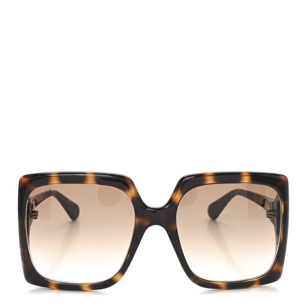 Acetate Square Frame Sunglasses GG0876S Tortoise