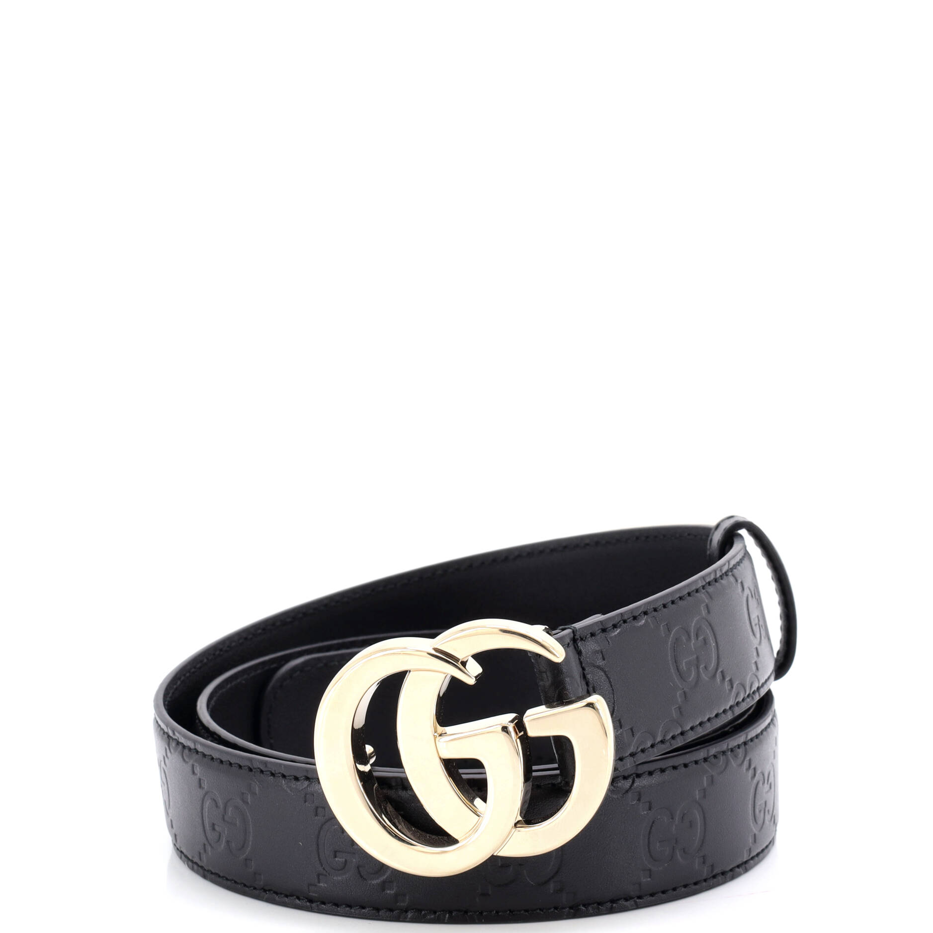 GG Marmont Belt GG Embossed Leather Thin