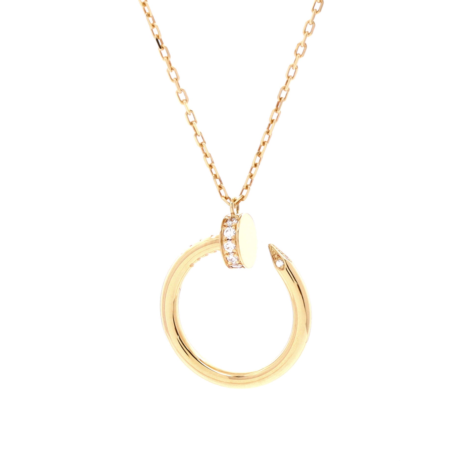 Juste un Clou Pendant Necklace 18K Yellow Gold with Diamonds