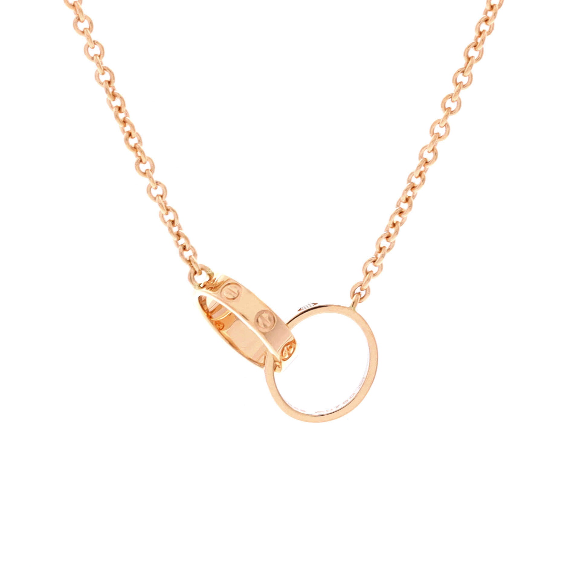 Love Interlocking Necklace 18K Rose Gold